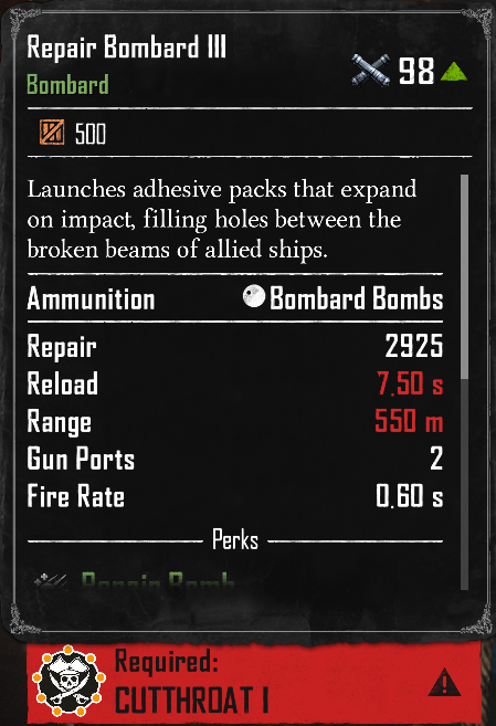 PC - Weapons - Repair Bombard III---(Cutthroat)